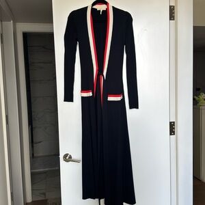 MAJE Ribbed Long Maxi Cardigan